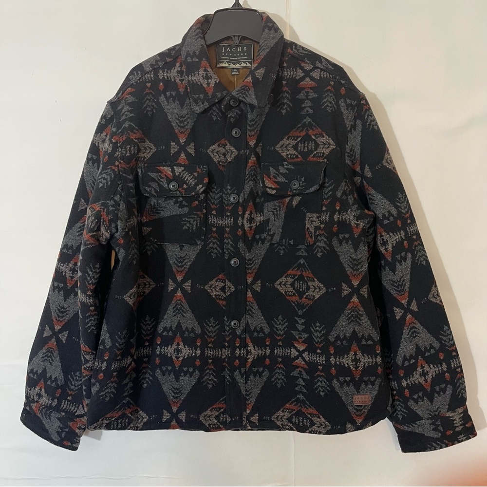Jachs New York Sherpa Wool Blend Multi Colored Lightweight Jacket Size XL